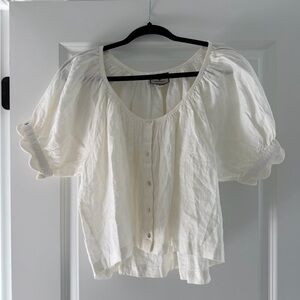 Tuckernuck Cream Button-Down Blouse